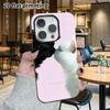 Phone Case: 2D Flat Design Suitable for iPhone 18, 17, 16, 15, 14, 13 Pro Film Protective Case, Couple Style, Black and White Cats, Christmas and Hall