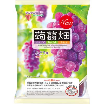 Mannan Life Konnyaku Hatake Grape Flavor 25g X 12 Jellies Konnyaku Hatake