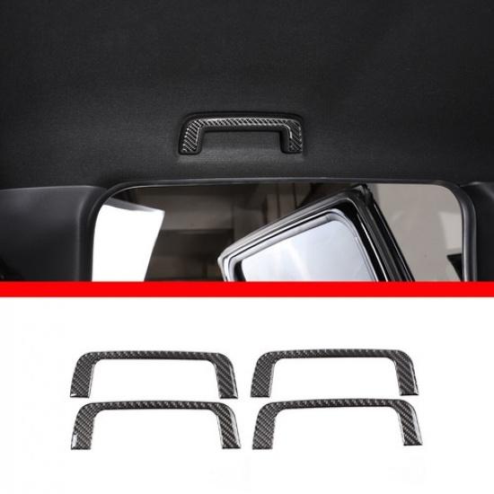 Real Carbon Fiber Roof Grab Handle Cover Trim For Ford Ranger 15-21
