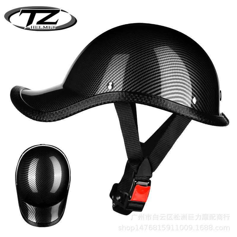 Electric Helmet Baseball Cap Universal Half Helmet Personality Four Seasons Lightweight Breathable Helmet Retro Cock Helmet