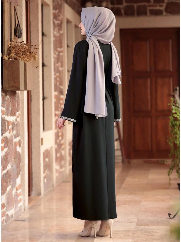 Středovýchodní dámská večerní abája - Dlouhé muslimské šaty