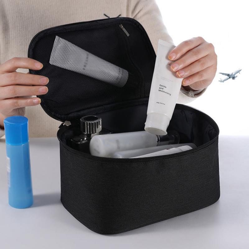 1pc Business Trip Men's Toiletry Bag Double Layer Large Capacity Cosmetic Bag Oxford Cloth Storage Bag Portable Handbag