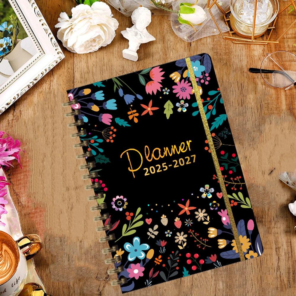 

2025 Planner, Weekly and Monthly Planner Spiral BoundJuly 25th to June 26th Hardcover 2025 Calendar Planner Book 1pc чёрный