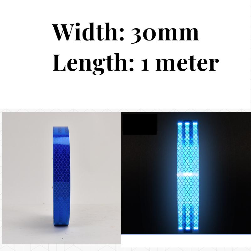 15 mm/30 mm DIY reflekterende klistremerker for biler, motorsykler, elektriske sykler, hjelmer, refleksremser Sikkerhetsadvarsel felgdekaltape