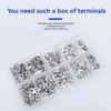 320pcs Cold Pressing Bare Terminal + Clip Set 10 In 1 Multi-function Crimping Pliers Ot/Ut Fork Round Bare End Wiring Terminals