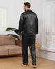 Mcodare Long Top and Bottom Synthetic Gentle on the Relieves Comfortable Loose Perfect for Hospital and More Size Men's Open-Front Pajamas, Sleeves,