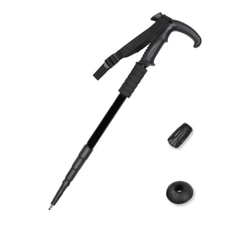 Regulable Aluminum Hiking Stick Portables Ergonomic Bents Handle Trekking Poles for Hiking and Outdoor