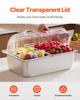 Countertop Food Serving Display Container 4 Pan Condiment Dispenser Tray