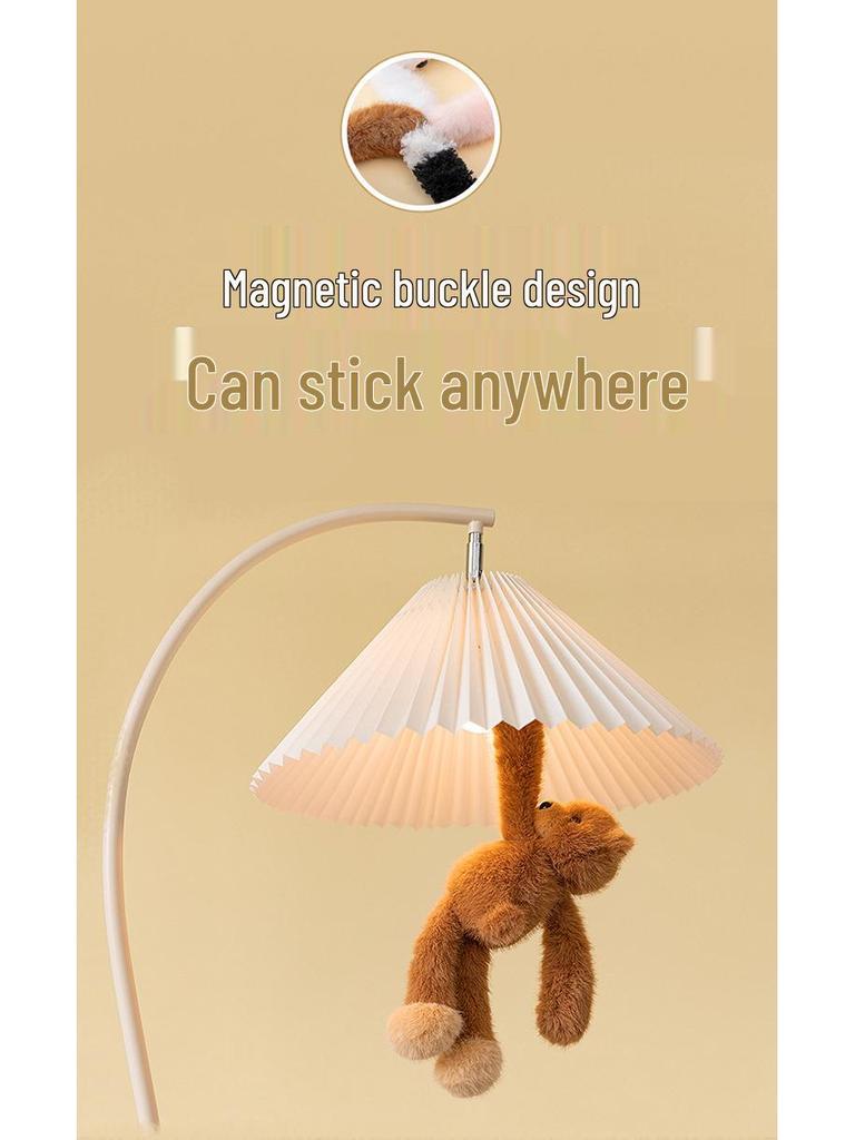 Plush Long-Armed Animal Fridge Magnet Doll - Teddy Bear Dog Car Ornament