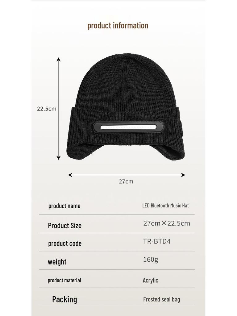 TikTok Butik LED Bluetooth Müzikli Kulaklık Şapka