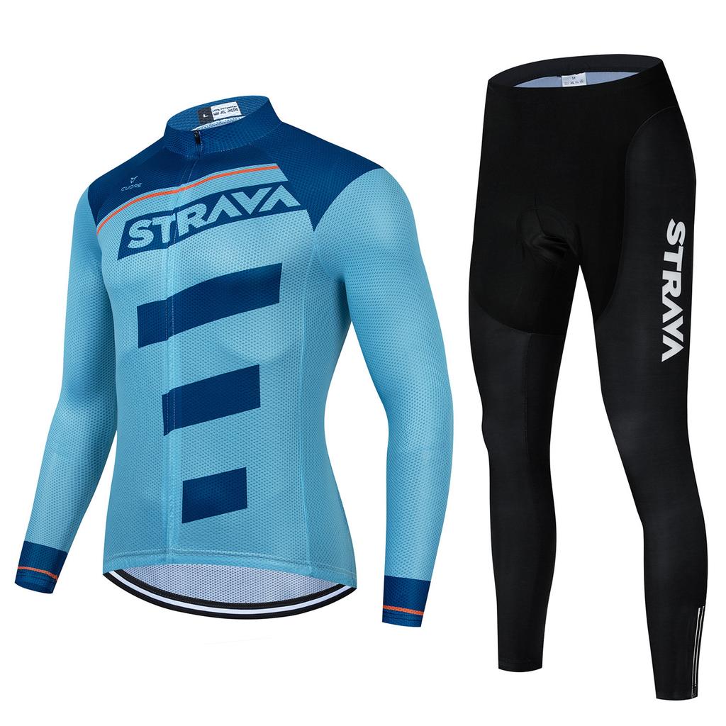 Autumn and Winter Long-sleeved S Cycling Suit, Men's and Women's Breathable Road Mountain Bike Suit
