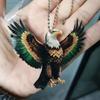 Cartoon Colorful Acrylic Eagle Decorative Car Pendant For Stylish Vehicle Accents