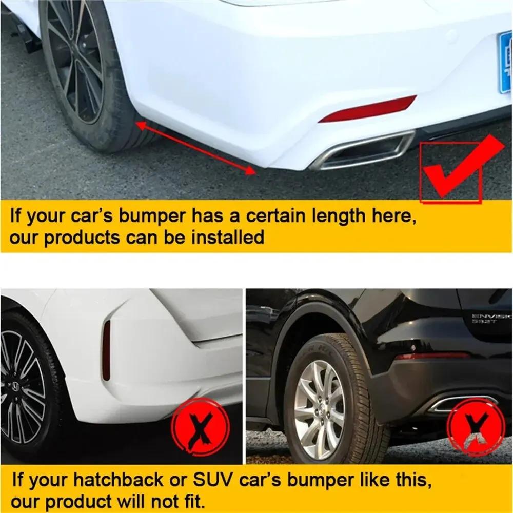 1Pair Car Bag Corner Bumper Spoiler Front Rear Lip Anti-Collision Universal Car Side Skirt Anti Collision Rear Corner Accessory