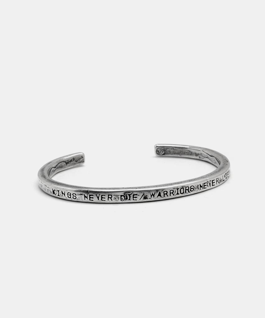 Sheen666 King'S Never Die Silver Bangle Bracelet