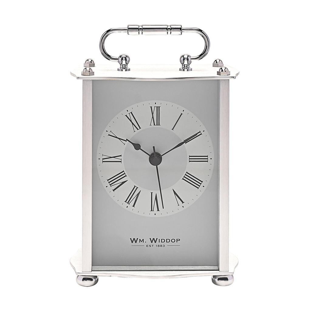 Wm.Widdop Carriage Clock - Silver