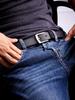 Men's leather belt ROVICKY PRS-01-BGE 99-114