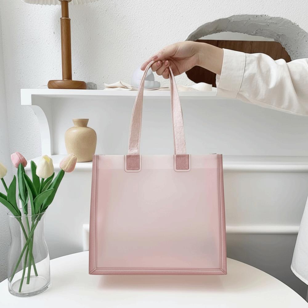 Waterproof Transparent Handbags Thick Reusable Bags Apparel Stores