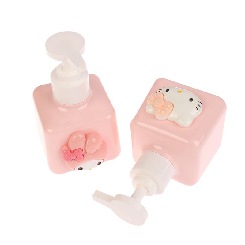 200Ml Sanrio Hello Kitty Soap Bottle My Melody Shampoo Shower Milk Sub-Bottle Lotion Press Pink Storage Bottle