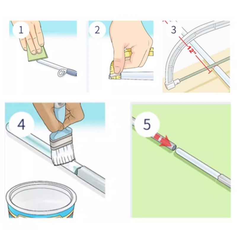 50ml Fishing Rod AB Glues Fishing Rod Epoxy Glues Modified Fixing Glues for Guide Rings Tie Wire Card Holder Wheel Seats