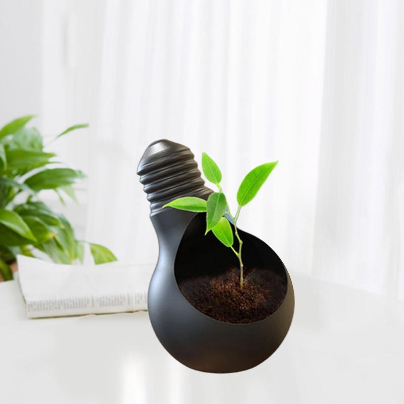 Lovely Cute Bulb Silicone Flower Pot Mold for Succulent Plants Pen Holder Mould Concrete Vase Holder Mold Novelty Gift
