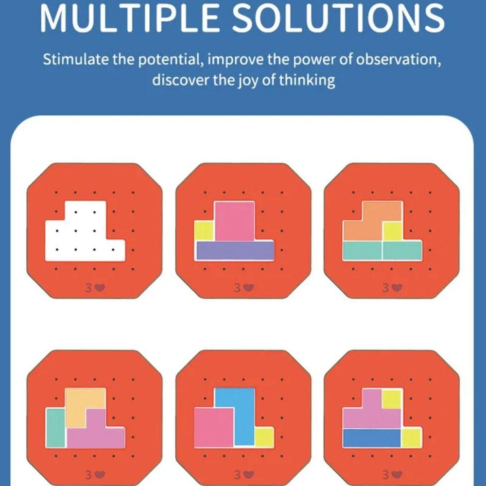 Geometry Colorful Quick-fix Tangram Jigsaw Puzzle Game Tangram Math Training Toy  Kindergarten