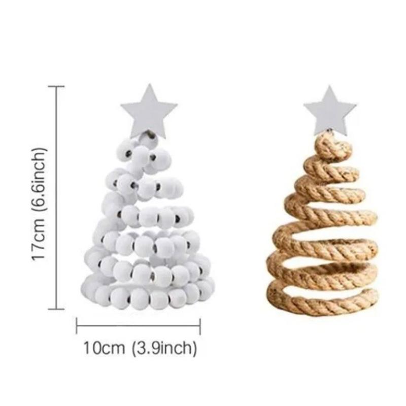5pcs Wood Desktop Christmas Tree Figurine Festive Desktop Decoration Christmas Tree for Office Desk Holiday Decoration