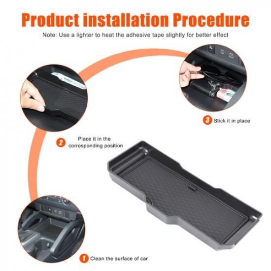 Black Center Console Storage Box Tray For Nissan Frontier -2024