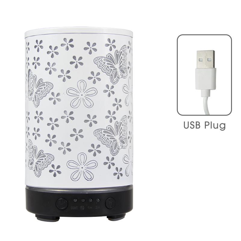 Desktop Decorative Lamp & Essential Oil Diffuser USB Ultrasonic Air Humidifier with LED Night Light Ambiance Lamp for Bedroom