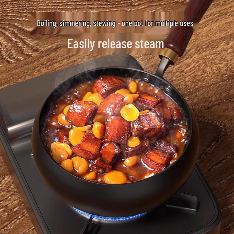 Wenlunshan 24cm Unbeschichteter Schmiedeeisen-Wok