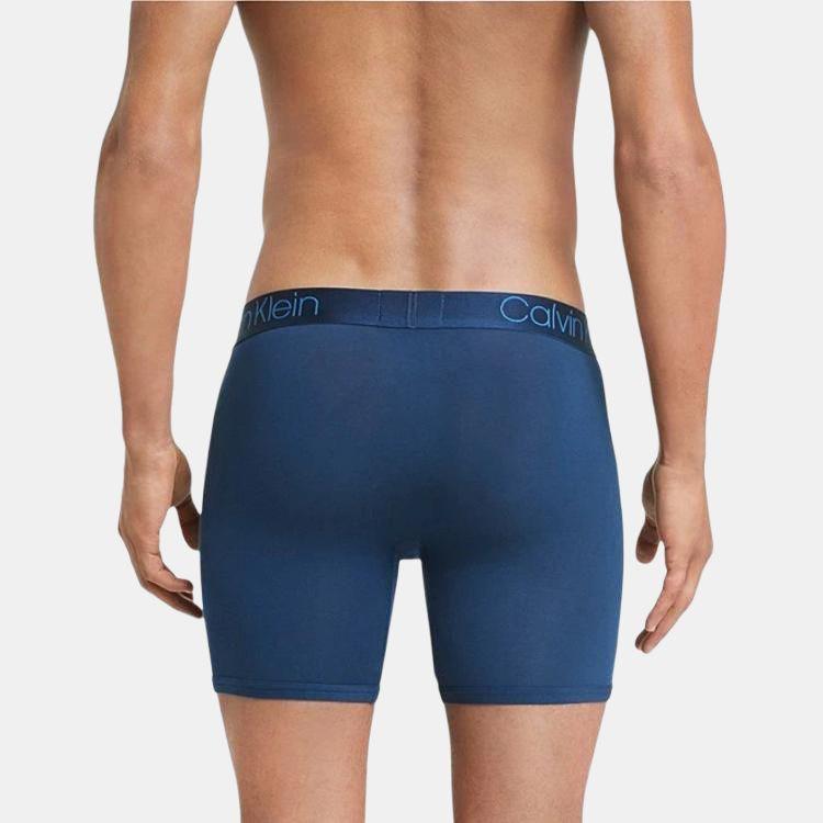 Calvin Klein Solid Color Letter Logo Elastic Boxer Briefs Men Underwear Blue NB1797-403