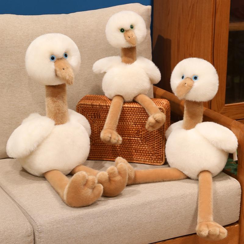 Ostrich Plush Toy Soft Stuffed Doll Cartoon Animal Keychain Pillow Pendant For Kids Car Bag Decor Xmas Gift