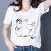 T Shirts Harajuku Women's T-Shirt Oversized Gorgeous Korean Style Vogue Top Female Funny Print Streetwear O-Neck Tee Clothes