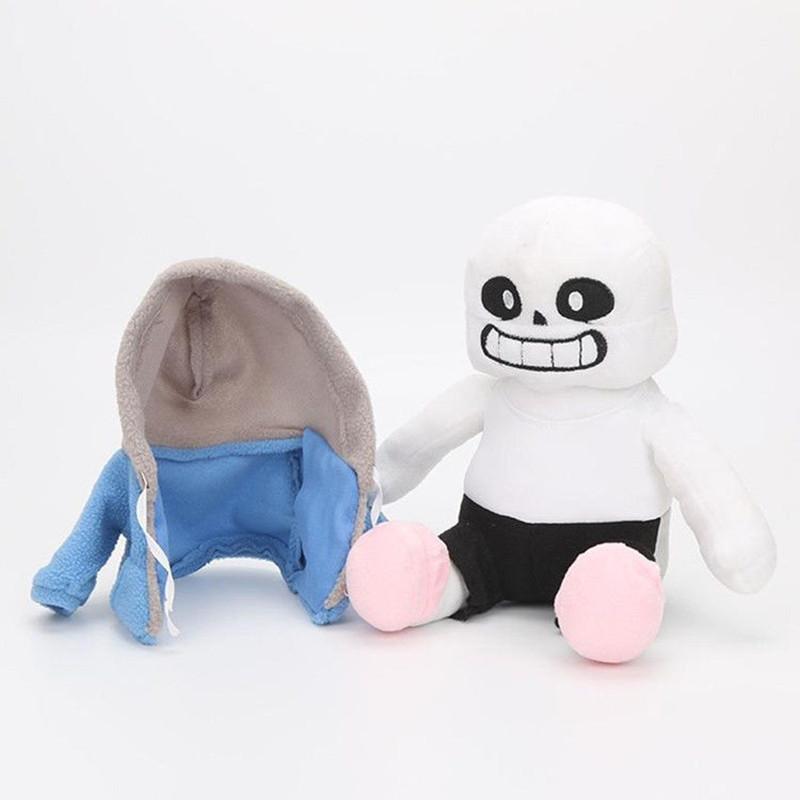 Undertale Plüschtier Spiel Sans Puppe Sitzend Blaue Zombie Puppe Skelett Puppe