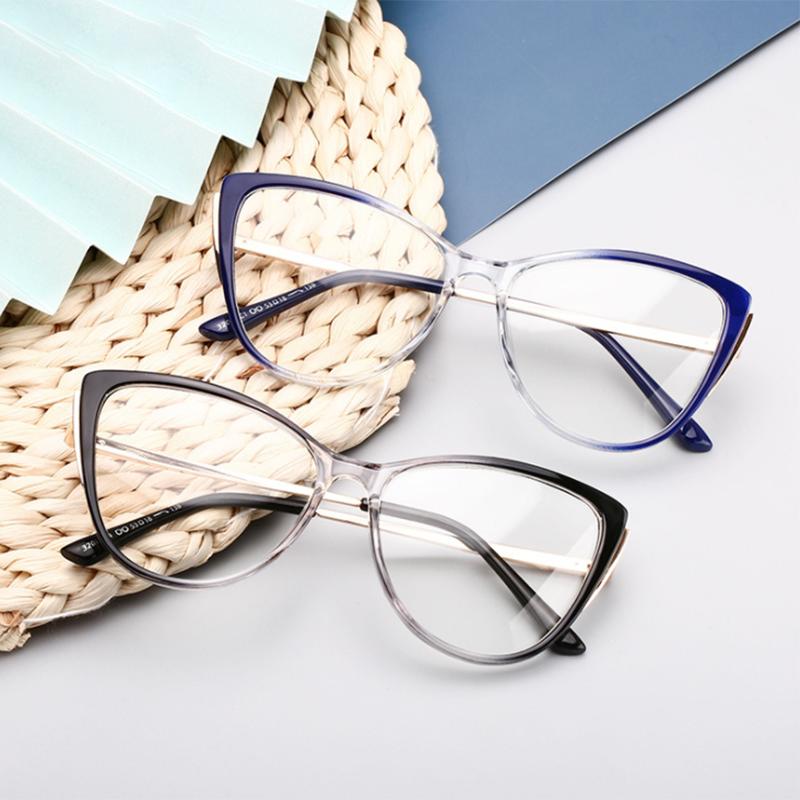 Cat Eyes Finished Myopia Eyeglasses Women Men Cat Eye Nearsighted Eyewear Student Glasses with Diopters Minus -1.0 -1.5 -2.5