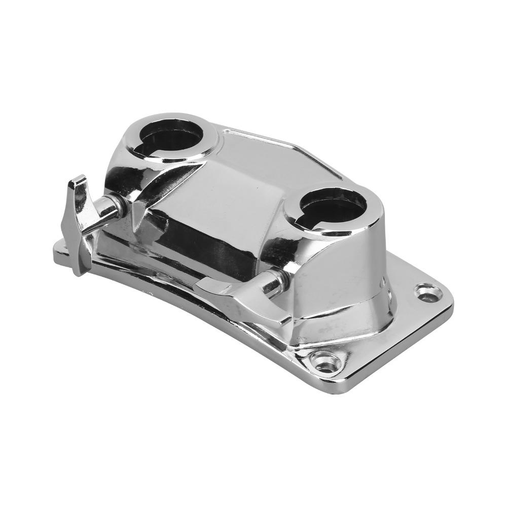 Metal Extension Bracket Silver Connecting Clamp Sturdy Bass Drum Bracket Drum Set Accessory