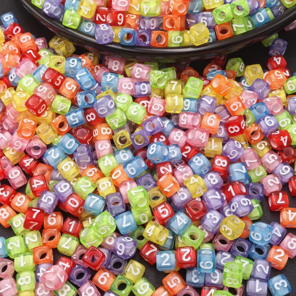 Acrylic Letter Beads for Kids' Jewelry Making – Educational DIY Beading Accessories