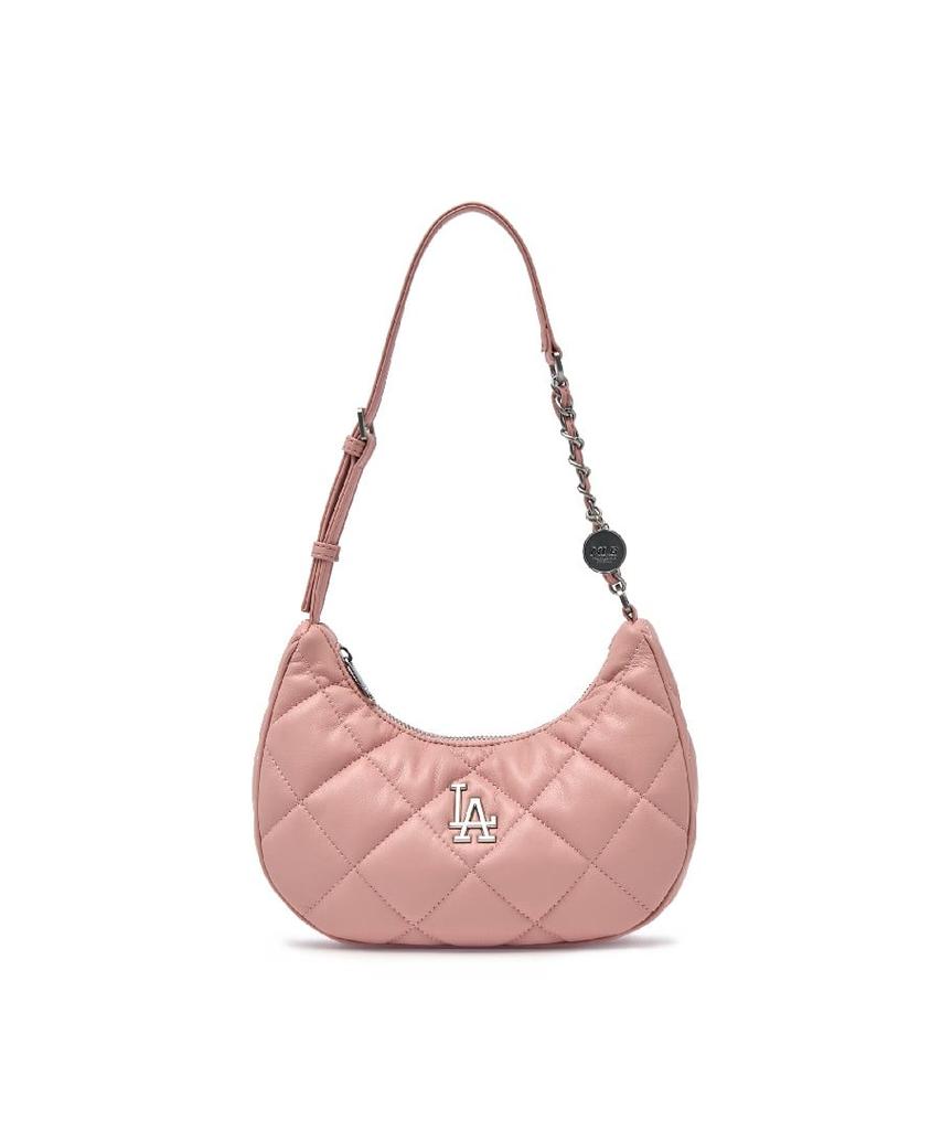 Mlb Basic Quilted Pu Hobo Bag La (L.Pink)
