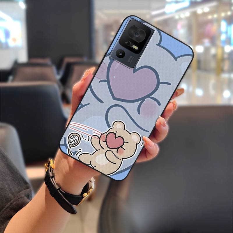 Couple Cartoon Phone Case For TCL 40SE/T610K Dirt-resistant Phone Pouch Cute Protective Anti-knock Anti-dust Silicone