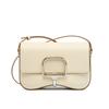 2025 New Top Layer Cowhide Palm Pattern Horizontal Bottom Genuine Leather Women's Bag High-end Saddle Bag Single Shoulder Crossbody Bag
