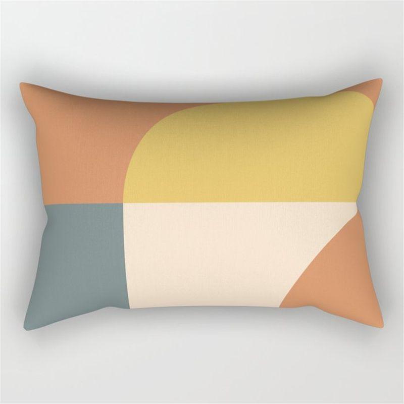Nordic-style Irregular Geometric Lumbar Cushion | 3050 Rectangular Sofa Pillowcase Removable