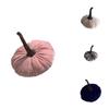 Luxurious Blue Velvet Pumpkin Plush Throw Pillows For Elegant Halloween Decor