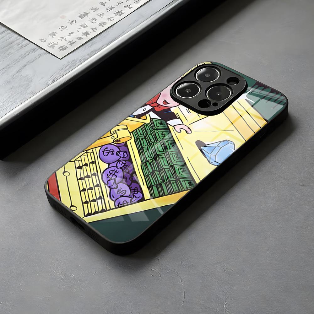 Cartoon Richie Rich Phone Case Glass For IPhone 16 15 Suitable For 58-68 14 Pro Max 13 12 Mini 11 X XS XR 8 Plus For Samsung S 2