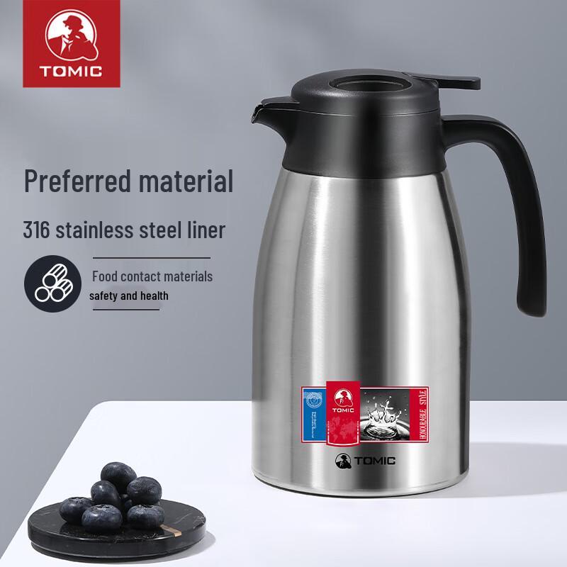 TOMIC 2.2L Stainless Steel Insulated Thermos Pot