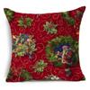 Santa Claus Linen Pillowcase Festive Decoration Cushion Pillowcase