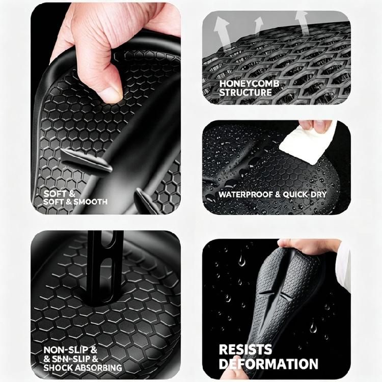 Bike Seat Pad Cover for Regular Use, Cushioned Saddles Layer with Center Channel, Grip Texture, and PU Shell for Daily Use