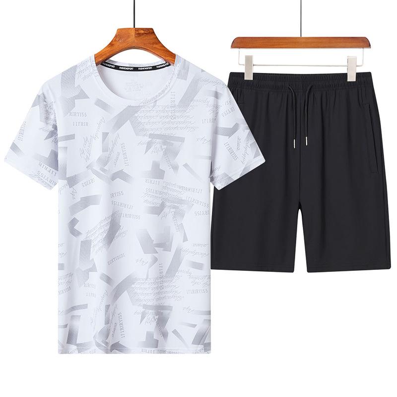 Summer Casual Sports Short Sleeved Shorts Set Two-piece Set