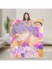 Soda Pop Saja Cozy Super Soft  Blanket, Popular KPop  Anime Warm Throw Blanket For Living Room,Home Decor
