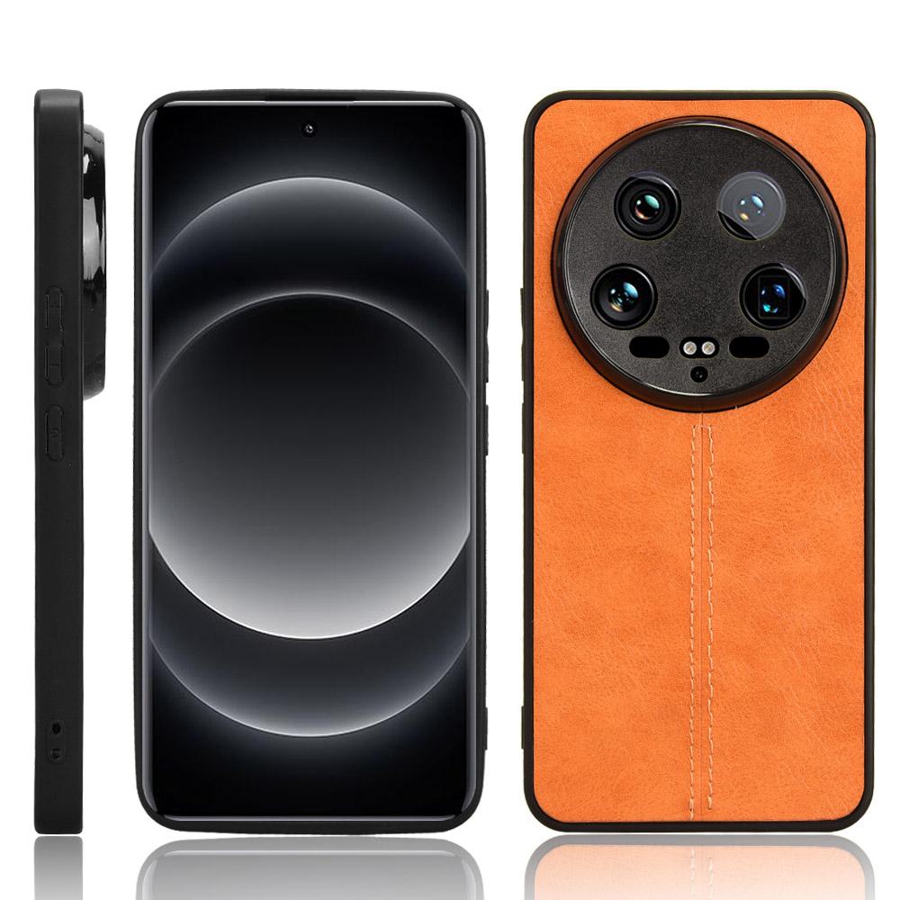 For Xiaomi 14 Ultra Phone Cover Cowhide Texture Stitching Line Shockproof Back Case