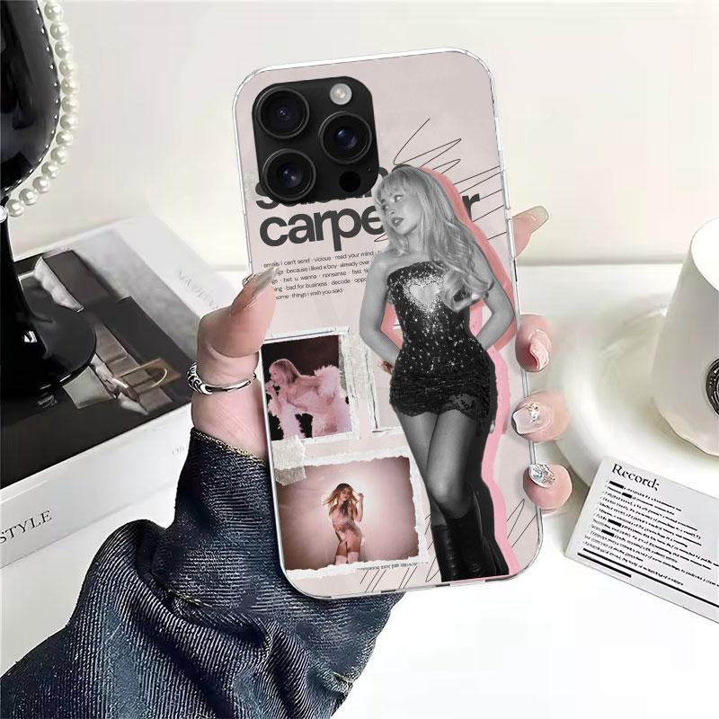 CR66 S-Sabrina C-Carpenter Soft Phone Case For IPhone 11 17 Air 16E 16 Pro Max 15 + 14 Plus 13 Mini 12 Apple 7 SE 8 Fundas Coque