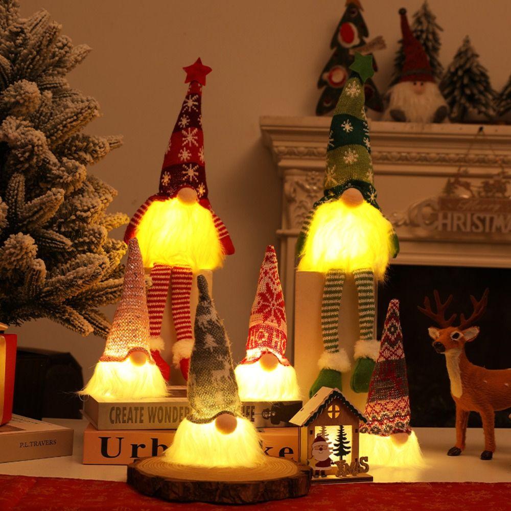 Soft Faceless Old Man Ornaments Cute Merry Christmas Doll Christmas Rudolf Doll  Hotel Office Decor